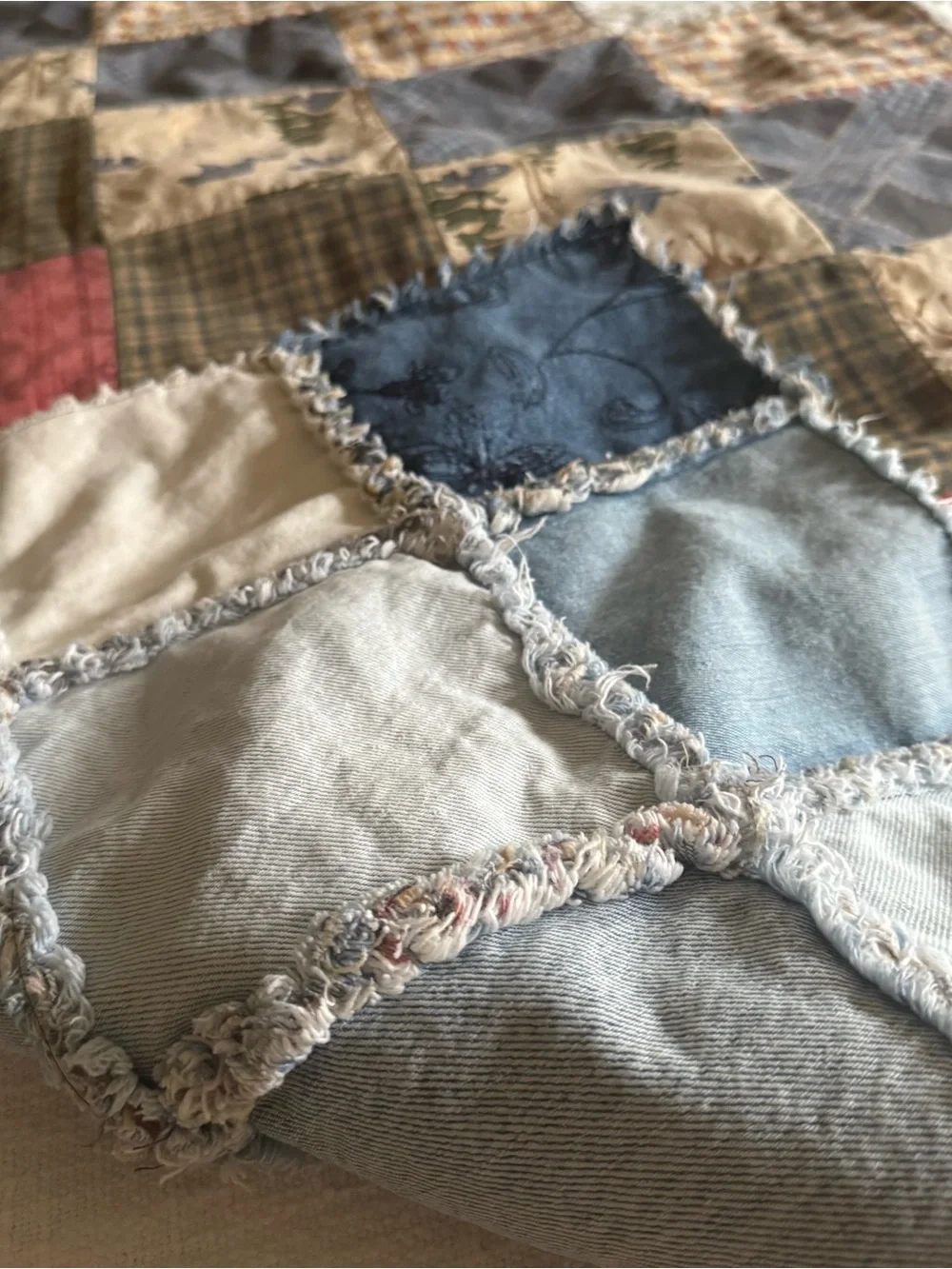 Handmade Denim Rag Quilt 64